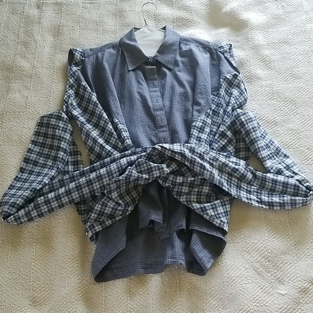 Wrap Around Button Down Shirt
